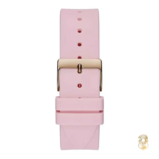 Guess Baguette Pink Silicone Watch 39mm
