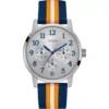 Guess Delancy Orange Blue-Striped Watch 44mm