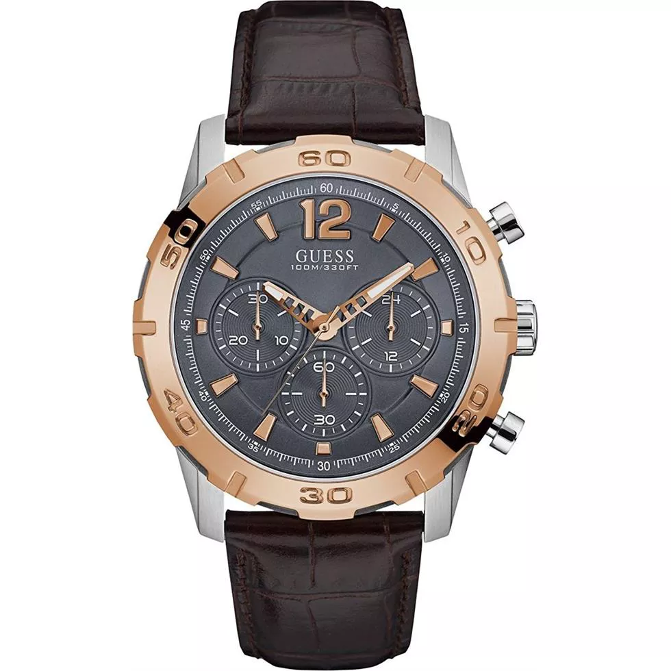 Guess Chronograph Brown Tone Watch 46mm