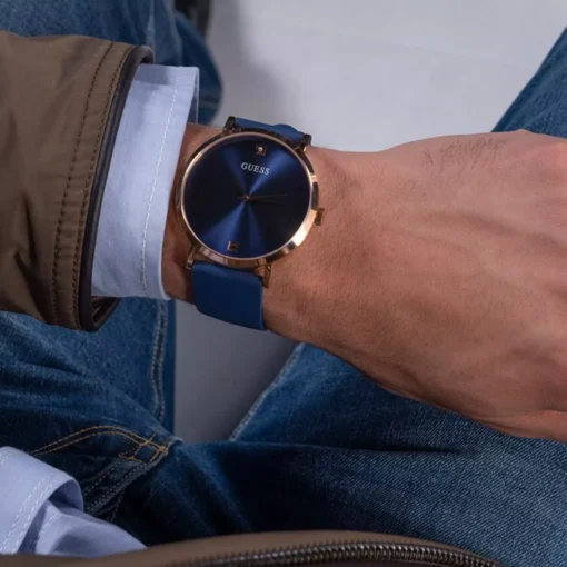 Guess Classic Diamond Blue Watch 44mm