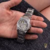 Guess Clear-Cut Silver Tone Watch 39mm