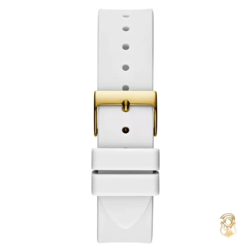 Guess Cut-thru White Tone Watch 40mm