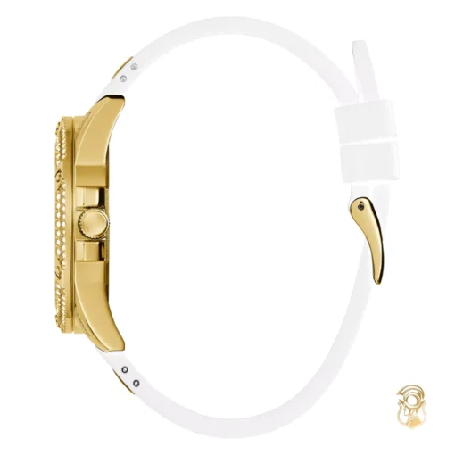 Guess Cut-thru White Tone Watch 40mm