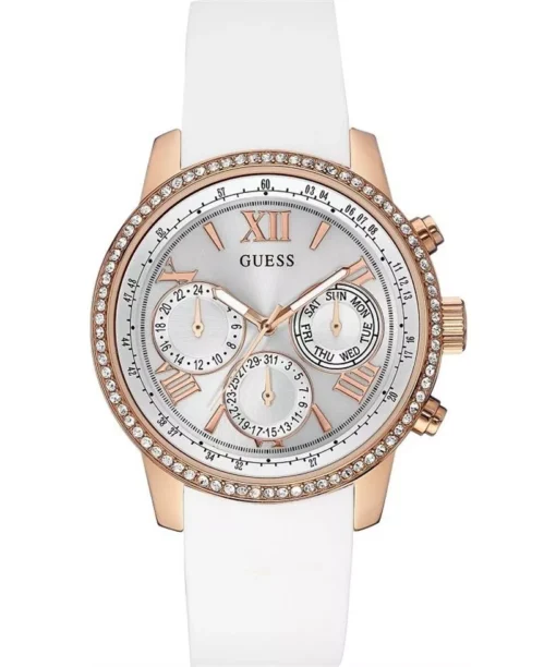 Guess Delancy White Silicone Watch 42mm