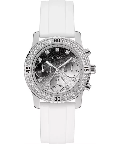 Guess Glitter White Tone Watch 38mm