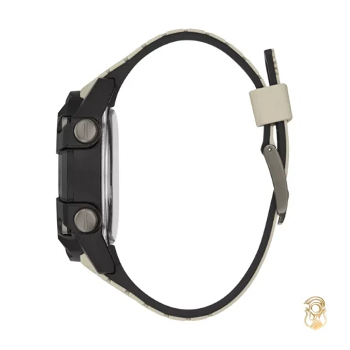 Guess Digital Beige Silicone Watch 47mm