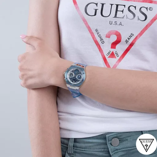 Guess Eco-Friendly Blue Watch 39mm