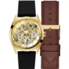 Guess Fleet Gold Silicone Watch Set 42mm