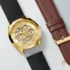 Guess Fleet Gold Silicone Watch Set 42mm