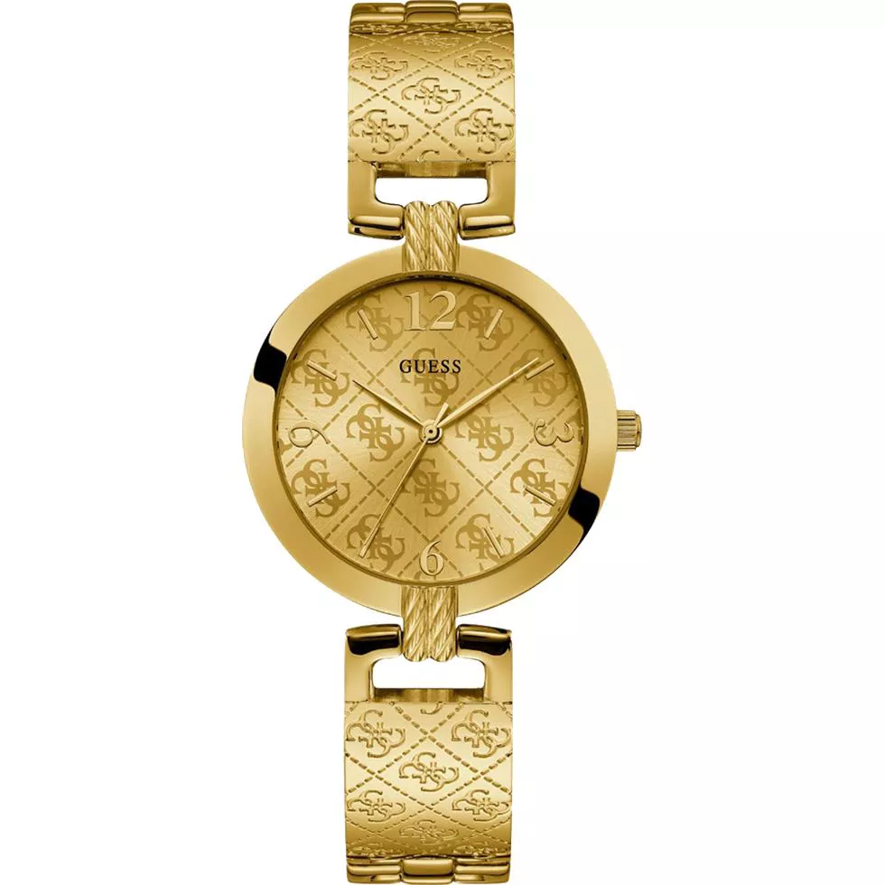 Guess Logo Gold Tone Watch 35mm