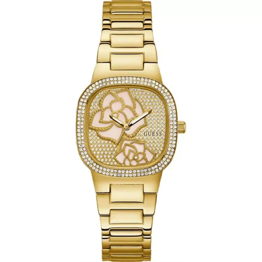 Guess Floral Gold Tone Watch 32mm