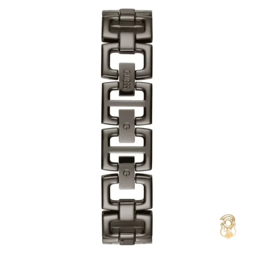 Guess Logo Gunmetal Engraved Watch 35mm