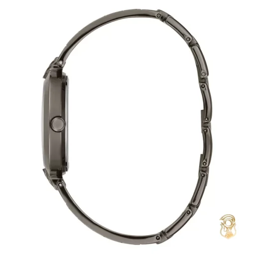 Guess Logo Gunmetal Engraved Watch 35mm