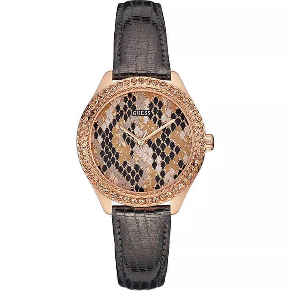 Guess Leopard Black Tone Watch 36mm