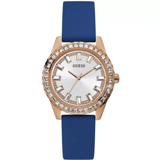 Guess Glitter Blue Silicone Watch 38mm