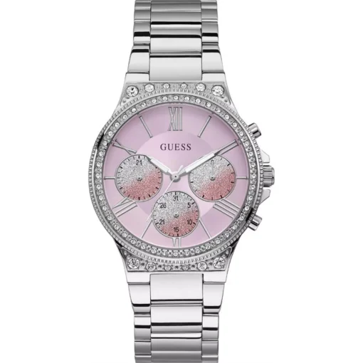 Guess Glitter Pink Tone Watch 40mm