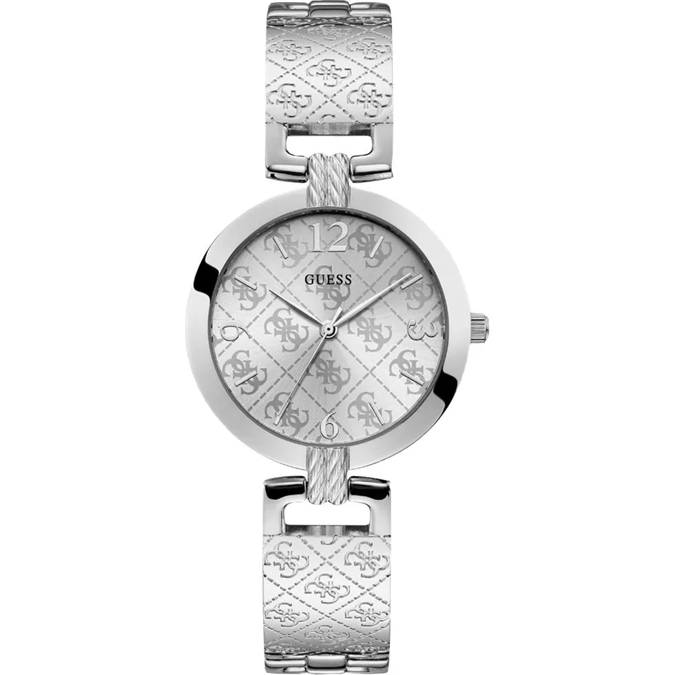 Guess Logo Silver Tone Watch 35mm