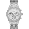 Guess Allara Silver Tone Watch 44mm