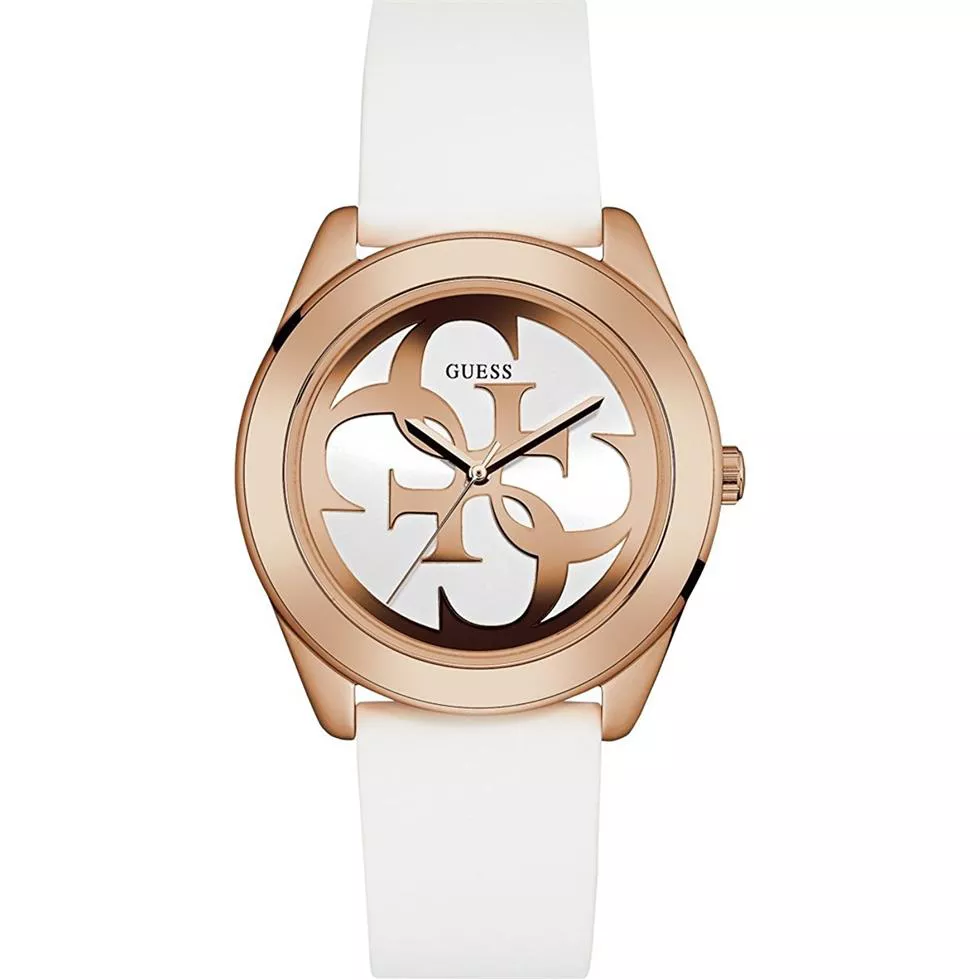 Guess Logo White Silicone Watch 40mm