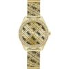 Guess Logo Tiled Gold Tone Watch 36.5mm