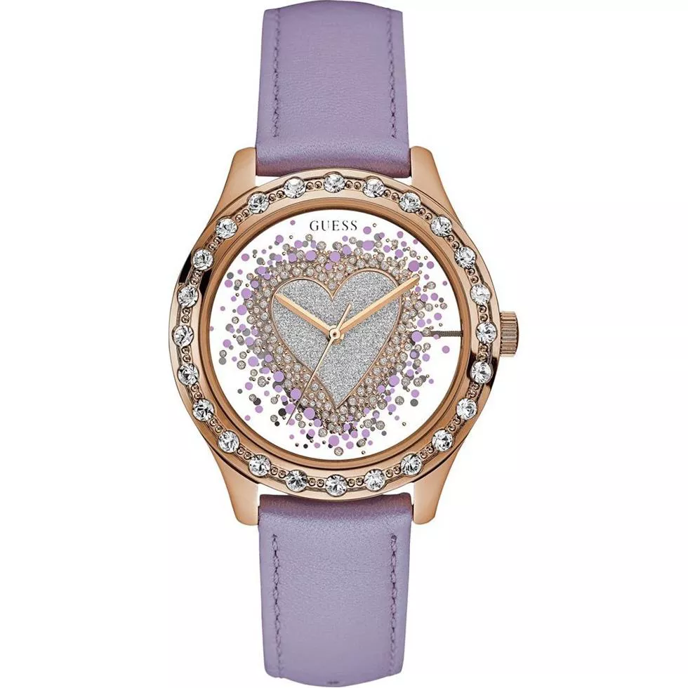 Guess Trendy Heart Purple Watch 38mm