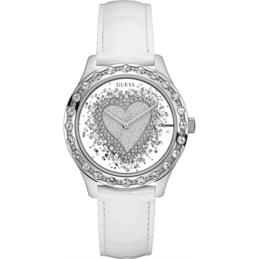 Guesss Trendy Heart Silver-Tone Watch 38mm