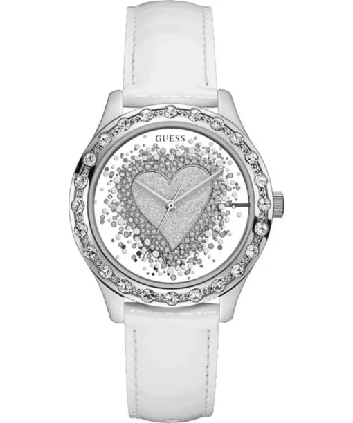 Guesss Trendy Heart Silver-Tone Watch 38mm