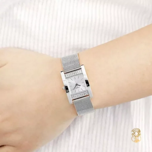 Guess Vanity Shine Silver Tone Watch 23mm