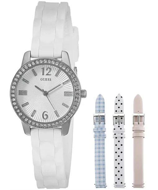 Guess Petite Silver Tone Watch Set 28mm