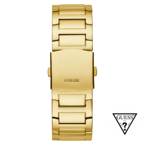 guess cut thru gold tone watch