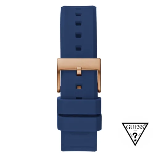 guess digital blue silicone watch