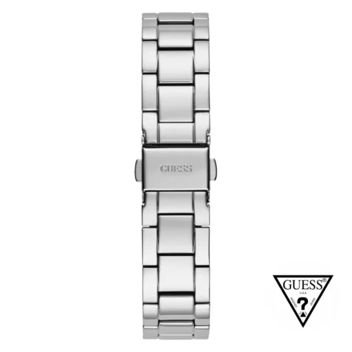 guess flora silver tone watch