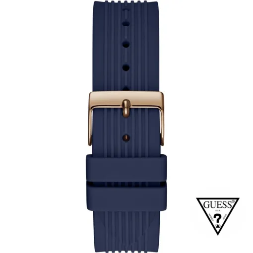 guess rigor blue silicone watch